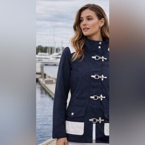 🔥🔥 L-RL Ralph Lauren Active Size PS Womens Jacket Waterproof Darkest Navy White